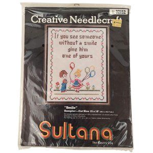 Sultana Creative Needlecraft Smile Craft Kids Balloon 32152 Stamped Cross Stitch